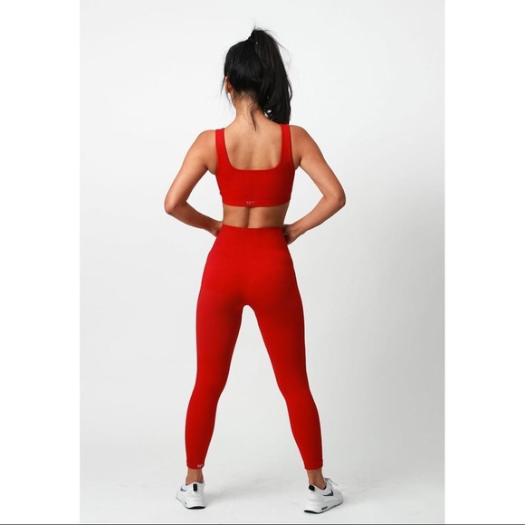 Red Active Leggings